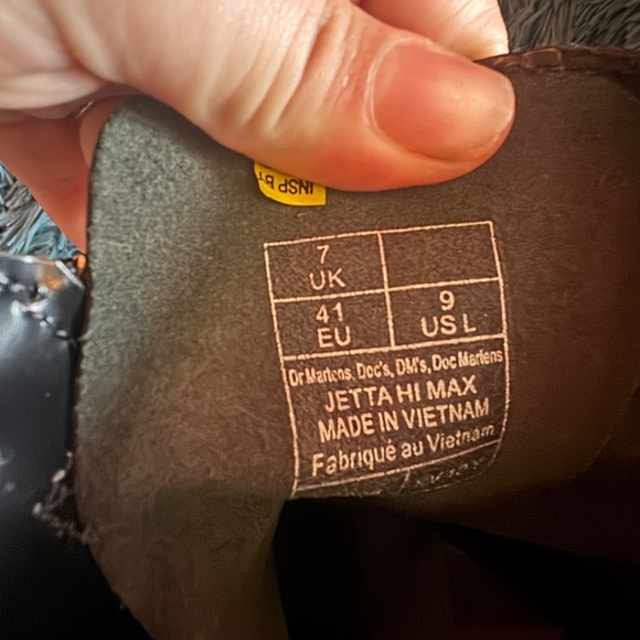 Dr. Martens Jetta Hi Max leather platform boots, Size 9L - Picture 6 of 9